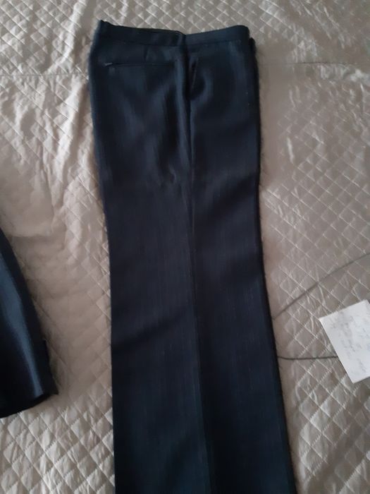 Garnitur męski w prążki