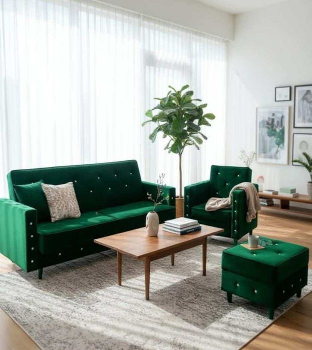 Wersalka rozkładana Sofa Glamour pojemnik Kryształ spanie DORIS