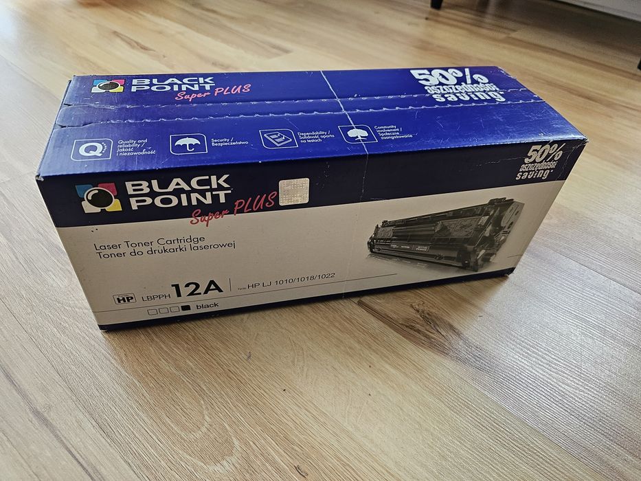Nowy toner do drukarki HP LaserJet 12A. Marki Black Point.