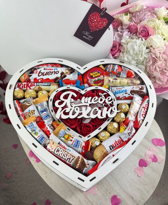Подарок на 14 февраля/ бокс со сладостями / подарок девушке/Одесса