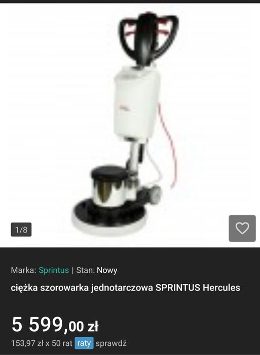 Promocja!! Ciężka Szorowarka jednotarczowa