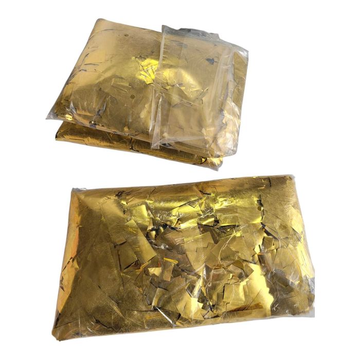 Confettis Metálicos Dourados ou Prateados 1Kg – Recarga Profissional para Canhões