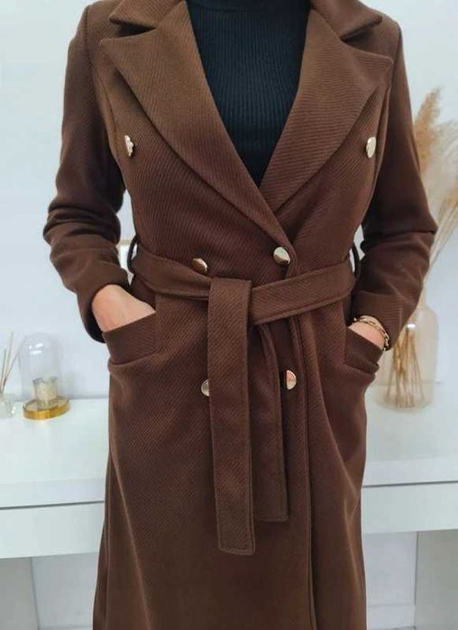 Czekoladowy płaszcz Nowy Z Metką