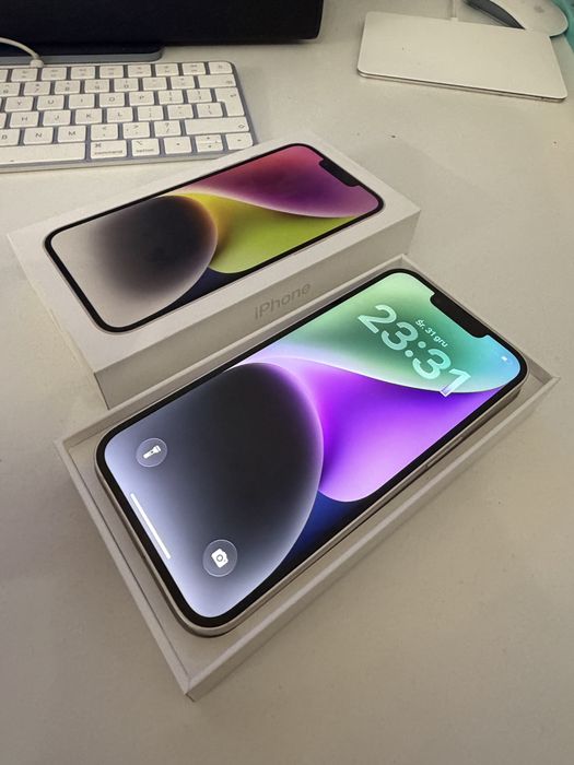 Bateria 100%  iPhone 14 128gb Starlight Stan Idealny