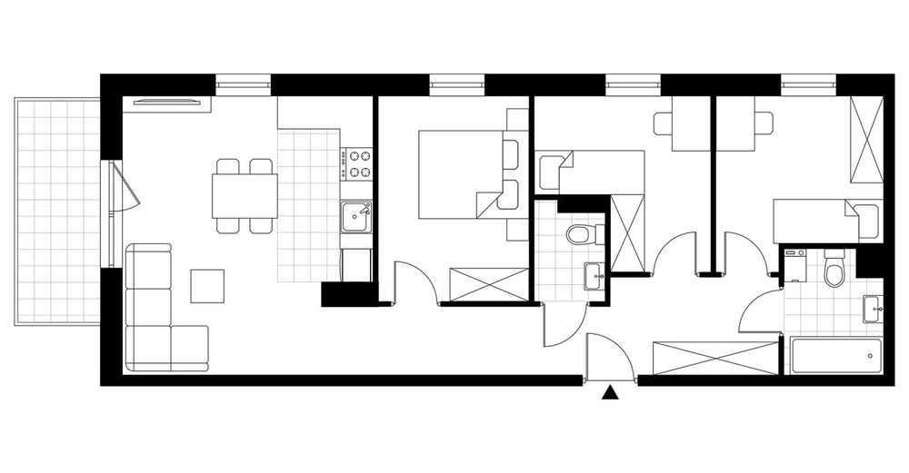 4-pokojowe mieszkanie 66m2 + balkon Bezpośrednio