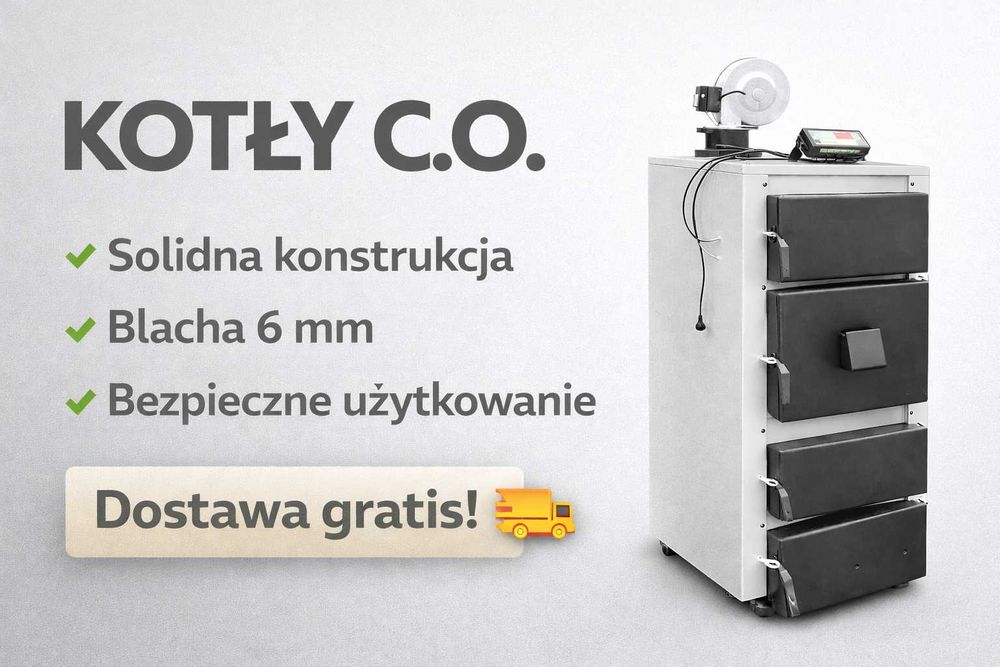 Kocioł na DREWNO WĘGIEL 12 kW. Piec zasypowy, piece, kotły, ogrzewanie. 5 KLASA! Dostawa GRATIS!
