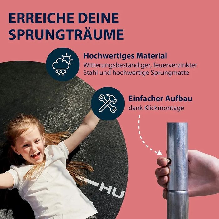 HUDORA Trampolina Fantastic w różnych rozmiarach – trampolina ogrodowa