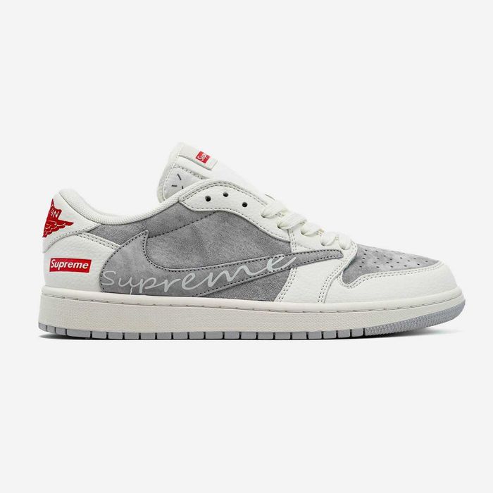 Мужские кроссовки Nike Jordan 1 Retro Low x Travis Scott х Supreme
