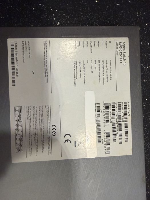 Acer aspire switch 10 laptop tablet w jednym