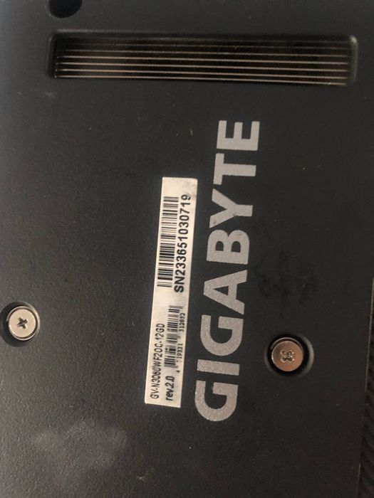 Видеокарта Rtx 3060 12 gb Gigabyte Дефект