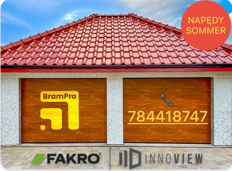 Brama garażowa segmentowa 3000x2250 złoty dąb orzech