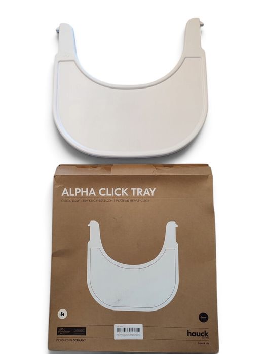 Tacka do krzesełka drewnianego HAUCK ALPHA CLICK TRAY biała