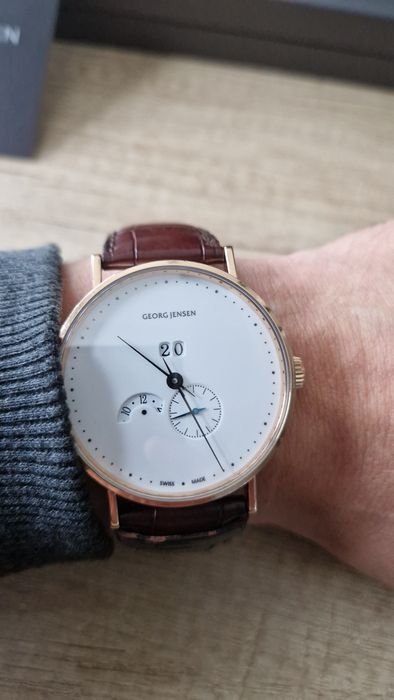 Limitowany Georg Jensen 18k złoto emalia
