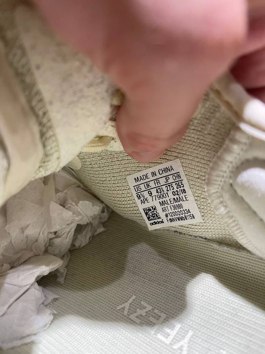 adidas Yeezy boost 350 v2 butter 43 white bone black zebra carbon onyx