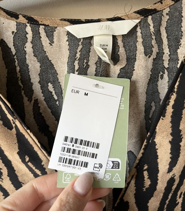 Brazowa sukienka H&M rozmiar M NOWA