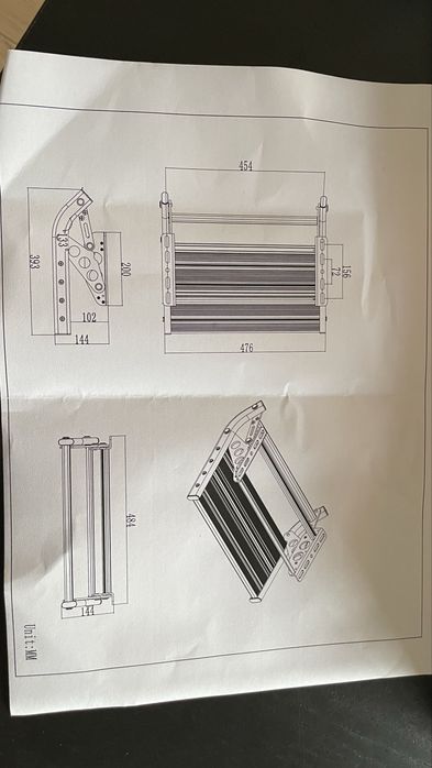 Degrau manual para caravana ou autocaravana, com luz led de 12v