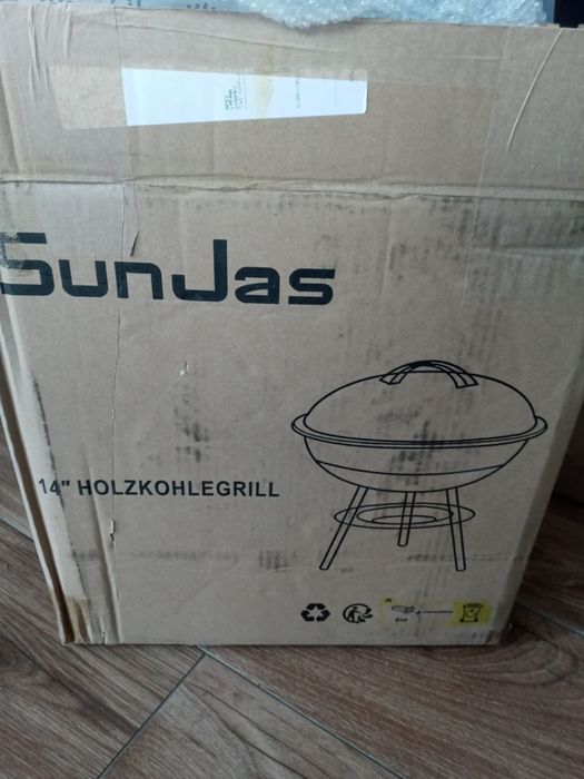 Grill węglowy, z pokrywką