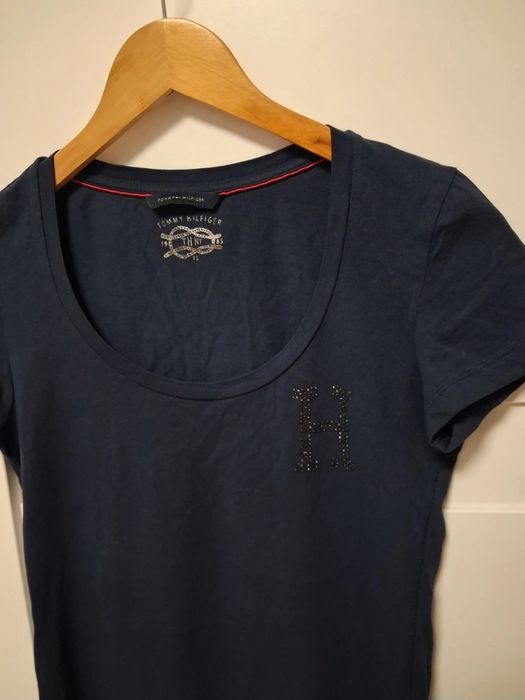 Tommy Hilfiger granatowa koszulka damska M