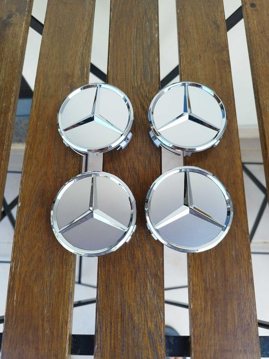 Conjunto centros de jantes Mercedes, 75mm