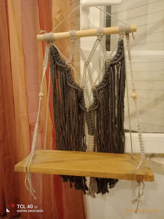 Macramé com tábua