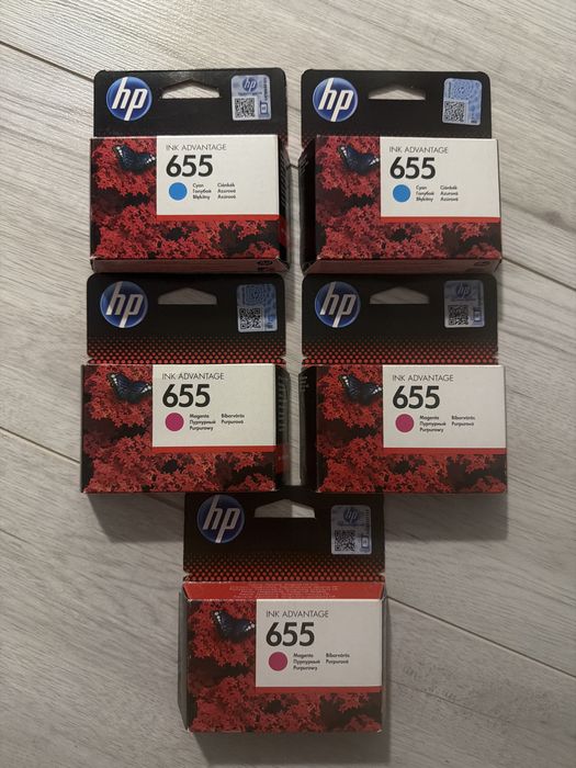 Zestaw tuszy do drukarki HP, ink advantage, 655 magenta, 655 cyan
