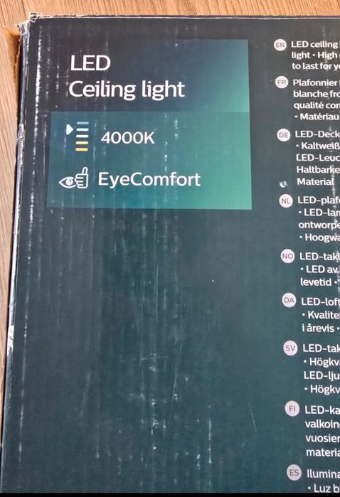 Plafon Suede 28cm biały Led Philips 4000K  1100lm