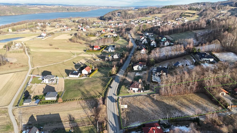Działka budowlano-leśna 4808 m² – Osieczany-Droginia ,3 km od Myślenic