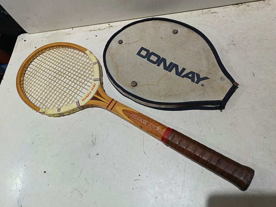 Rakieta tenisowa drewniana Dunlop kolekcjonerska