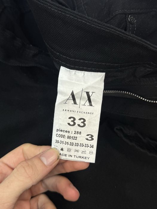 Джинсы Armani Exchange черные мужские джинси чоловічі Армани Армані