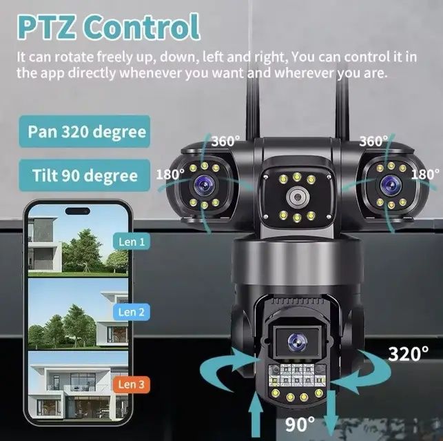 Вулична Wi-Fi камера відеоспостереження SC28 15 MP 3 обьект V380 10052
