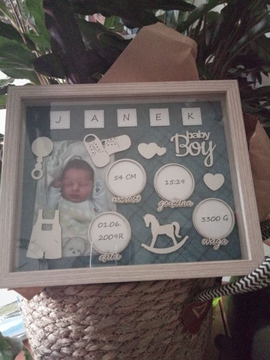 Metryczka dziecięca 3D