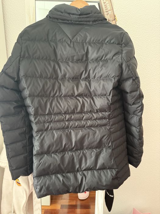 casaco de penas preto tommy hilfiger senhora