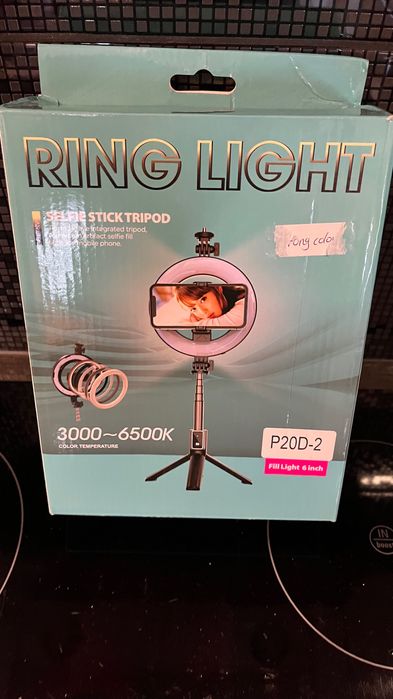 Ring Light + statyw selfie tripod P40D – NOWY | 60 zł