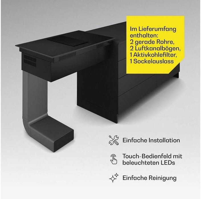 Індукційна плита з витяжкою Klarstein Velaire 80см Индукционная плита