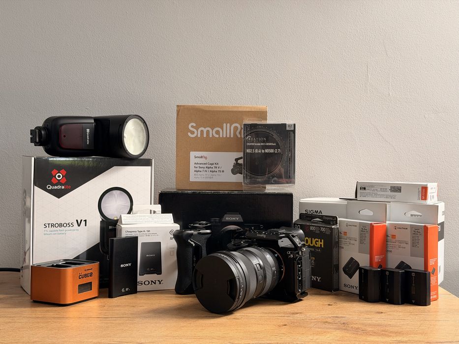 Sony A7 IV + Sigma 24-70mm F2.8 ART II | Kompletny zestaw (TOUGH, Stroboss, SmallRig)