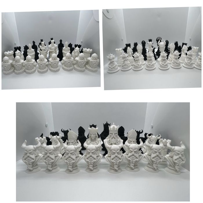 Шахові фігури 3d, шахи