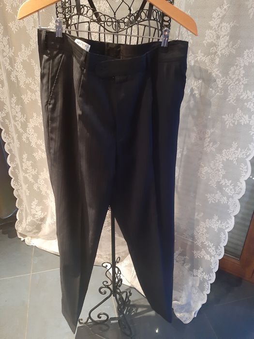 Spodnie glam Wólczanka vesari 182/104/90 kolekcja glam granat paski