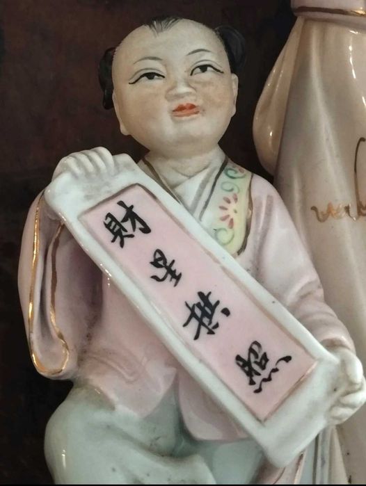 Estátua art oriental, oriental cerâmique, Deus da Riqueza