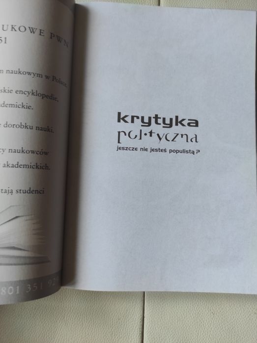 Krytyka polityczna  Baumana, Stomma, Szacki