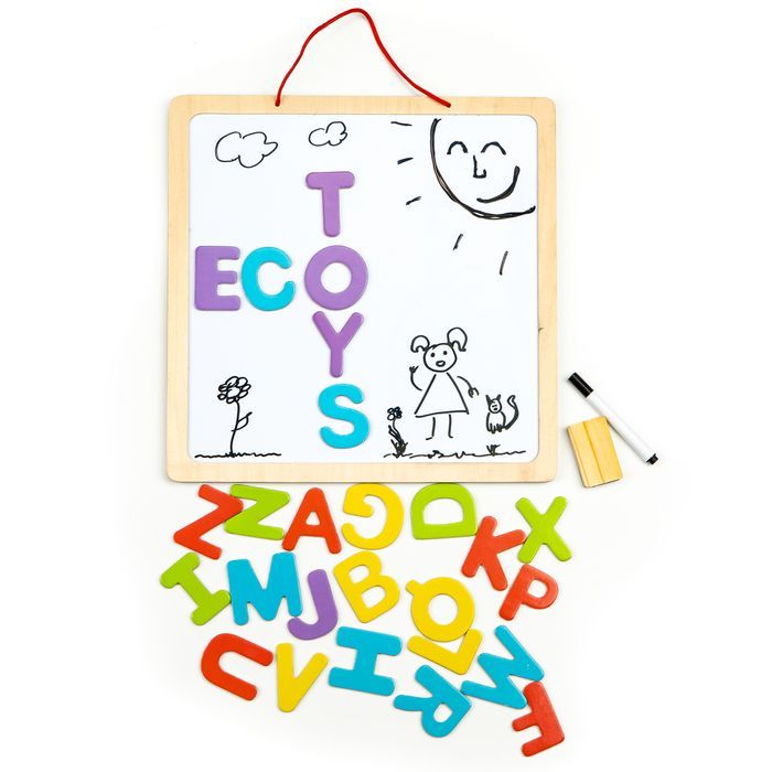 Tablica Edukacyjna 3W1 Magnetyczna Kredowa Literki Ecotoys