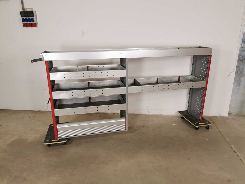 Regały szafki półki do busa zabudowa serwisowa warsztatowa ZESTAW BOTT