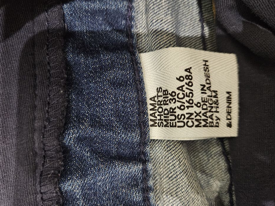 Spodenki krótkie jeansowe ciążowe H&M 36 S