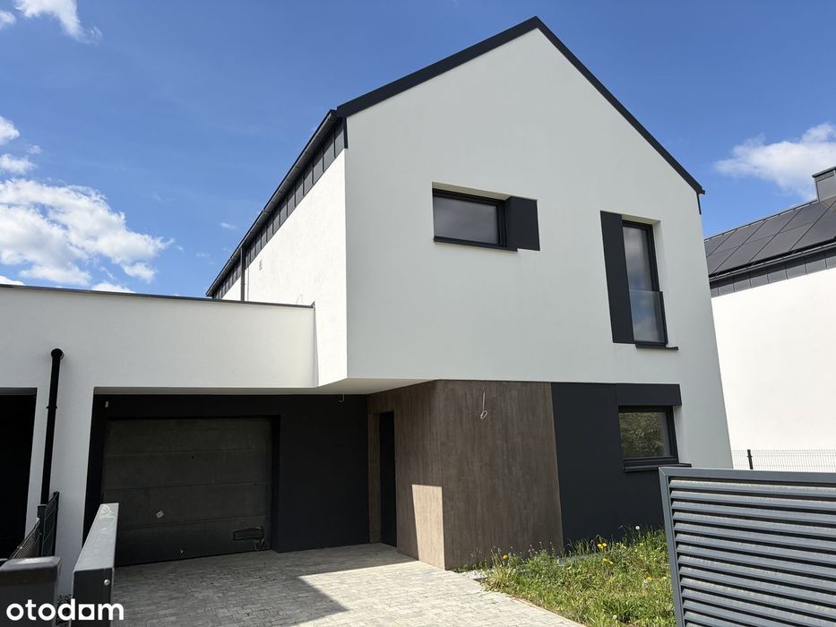 Nowoczesny bliźniak - gładzie i malowanie - działka 408m2