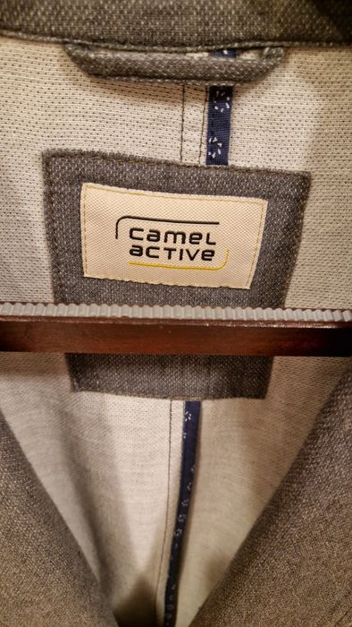 Męska marynarka  Camel active rozm.56 len i bawełna beżowa jak nowa