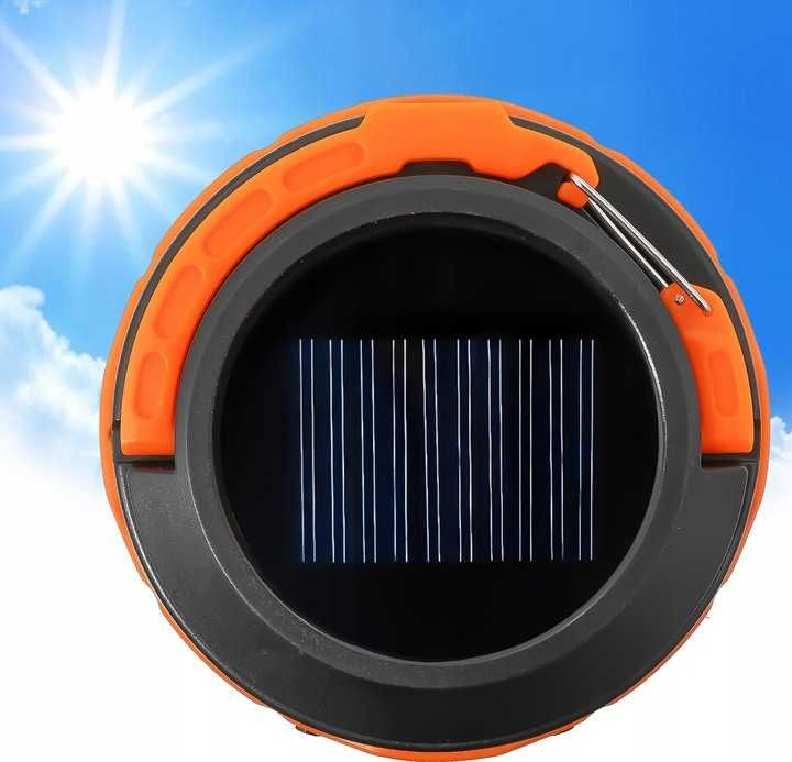 Lampka warsztatowa solarna akumulatorowa LED  KEMPINGOWA TURYSTYCZNA