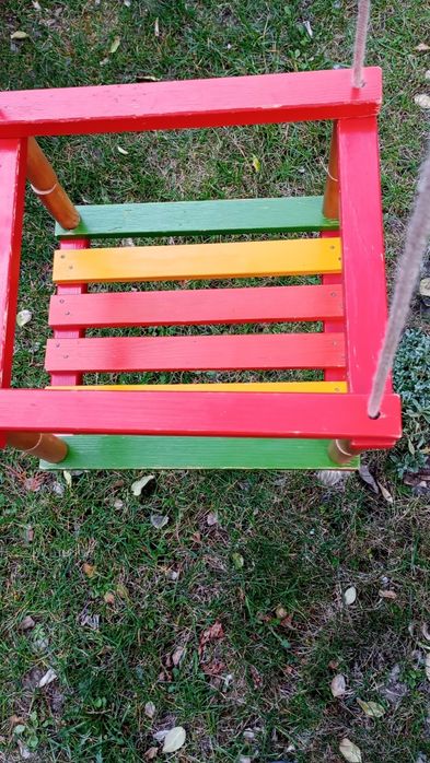 Huśtawka ogrodowa drewniana składana