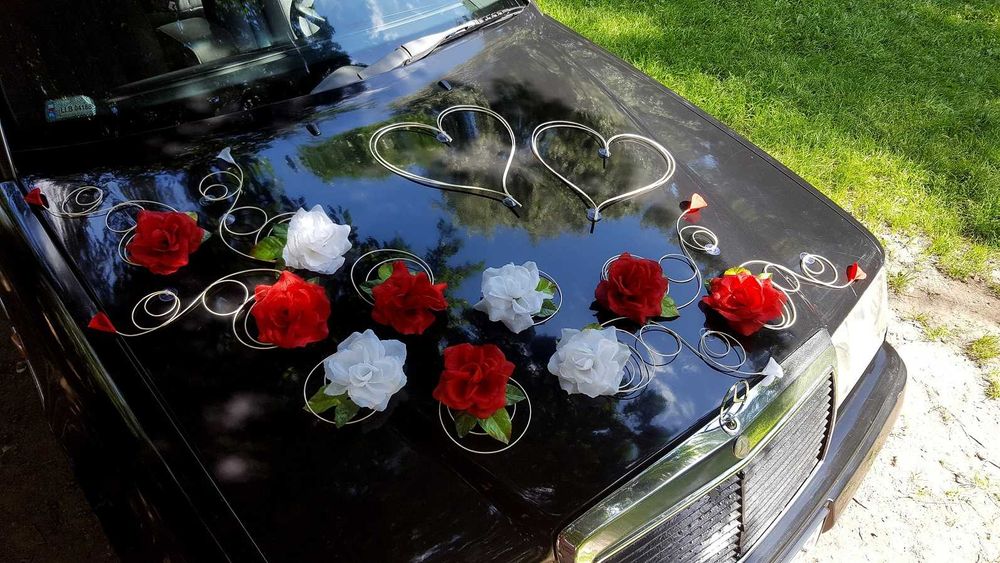 Dekoracja samochodu ozdoby na auto do ślubu SERCA