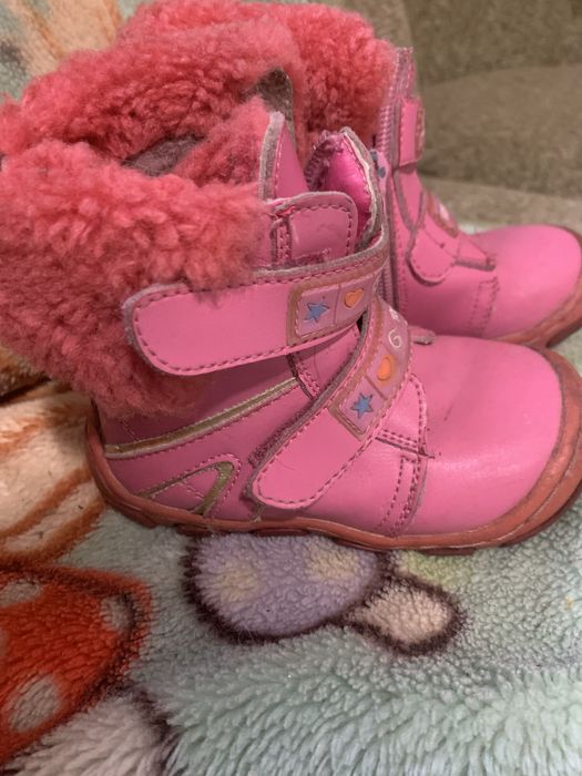 Зимові теплі черевики на дівчинку 22 розмір