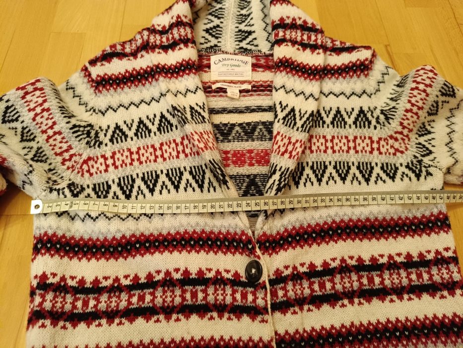 Wełniany sweter, wzorzysty,na sesję. Wool, wełna. 40