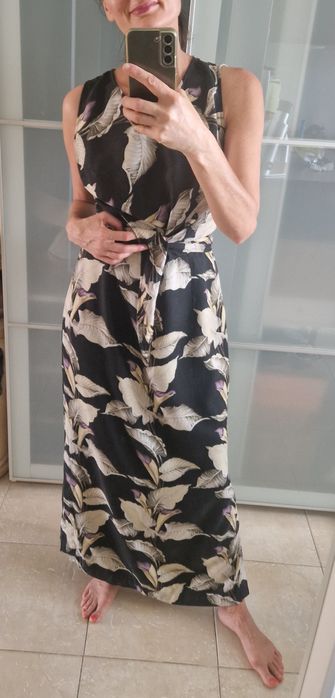 Sukienka maxi z jedwabiu Tommy Bahama r.M 38